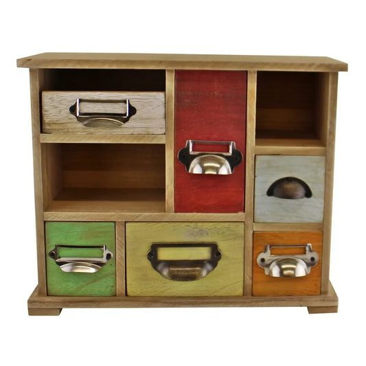 Multi Couloured Wooden Trinket Drawers