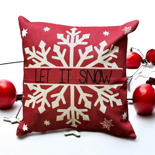 Christmas Cushion Let it Snow